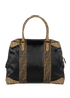 Top Handle Tote, &pound;495, Handbags, Black/Brown, Coated Canvas, Back view